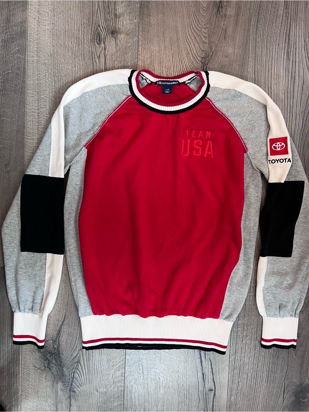 Cutter & Buck Team USA Colorblock Crewneck - large